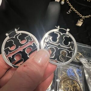 Elegant Silver and Black Earrings